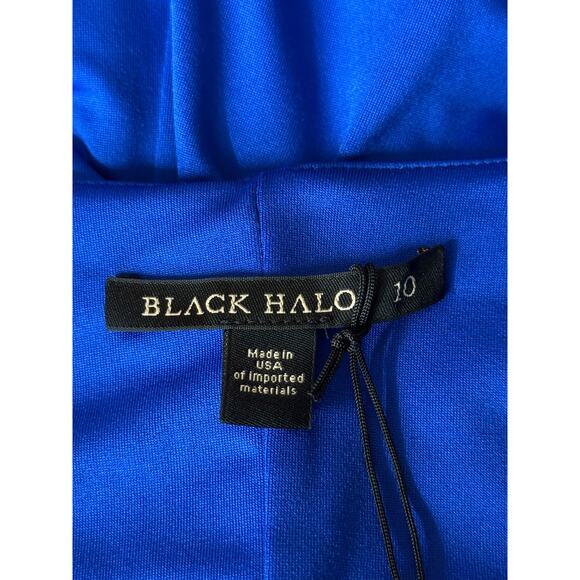 Black Halo Anabella flutter sleeve cocktail dress blue size 10 - Picture 6 of 8